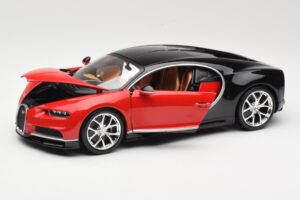 Bugatti Chiron Zwart & Rood Bburago 1:18 18-11040 Metaal — afbeelding 2 van 8