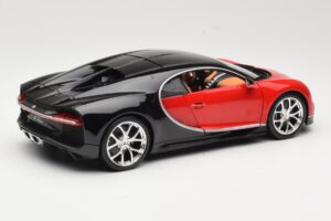 Bugatti Chiron Zwart & Rood Bburago 1:18 18-11040 Metaal — afbeelding 3 van 8