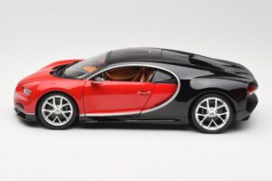 Bugatti Chiron Zwart & Rood Bburago 1:18 18-11040 Metaal — afbeelding 4 van 8