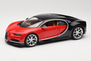 Bugatti Chiron Zwart & Rood Bburago 1:18 18-11040 Metaal