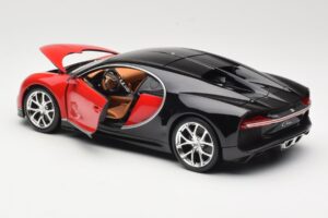 Bugatti Chiron Zwart & Rood Bburago 1:18 18-11040 Metaal — afbeelding 5 van 8