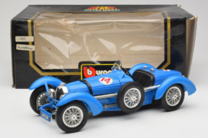 Bugatti Type 51 Grand Prix #14 Blauw Bburago 1:18 3012-M1 Metaal — afbeelding 6 van 6