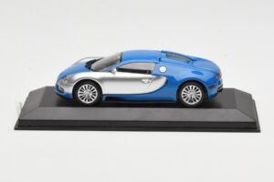 Bugatti Veyron Centenaire Blauw Metallic Zilver Minichamps 1:43 400110850 Metaal