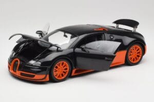 Bugatti Veyron Super Sport World Record Edition Carbon & Orange Minichamps 1:18 100110840 Metaal — afbeelding 2 van 8