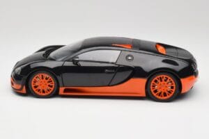 Bugatti Veyron Super Sport World Record Edition Carbon & Orange Minichamps 1:18 100110840 Metaal — afbeelding 4 van 8