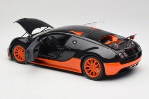 Bugatti Veyron Super Sport World Record Edition Carbon & Orange Minichamps 1:18 100110840 Metaal — afbeelding 5 van 8