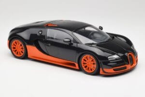 Bugatti Veyron Super Sport World Record Edition Carbon & Orange Minichamps 1:18 100110840 Metaal — afbeelding 6 van 8