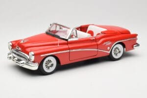 Buick Skylark Cabriolet Rood Motormax 1:18 73129 Metaal