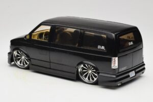Chevrolet Astro Van Tuned Zwart Jada 1:18 63122 Metaal — afbeelding 7 van 8