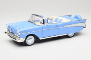 Chevrolet Bel Air Cabriolet Blauw Road Signature 1:18 55/1/0863 Metaal