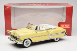 Chevrolet Bel Air Cabriolet Geel Sun Star 1:18 1712 Metaal — afbeelding 8 van 8