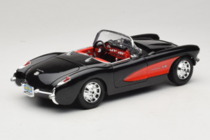 Chevrolet Corvette C1 Zwart & Rood Bburago 1:18 3034-M1 Metaal — afbeelding 3 van 8