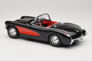 Chevrolet Corvette C1 Zwart & Rood Bburago 1:18 3034-M1 Metaal — afbeelding 7 van 8