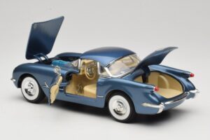 Chevrolet Corvette C1 Blauw Mira 1:18 6105 Metaal — afbeelding 5 van 8