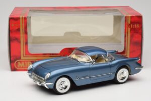 Chevrolet Corvette C1 Blauw Mira 1:18 6105 Metaal — afbeelding 8 van 8