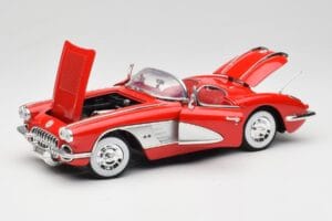 Chevrolet Corvette C1 Rood Motormax 1:18 73100TC Metaal — afbeelding 2 van 8