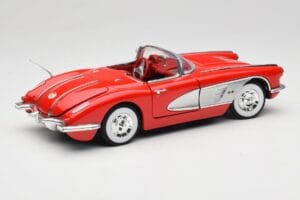 Chevrolet Corvette C1 Rood Motormax 1:18 73100TC Metaal — afbeelding 3 van 8