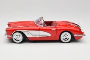 Chevrolet Corvette C1 Rood Motormax 1:18 73100TC Metaal — afbeelding 4 van 8