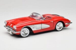 Chevrolet Corvette C1 Rood Motormax 1:18 73100TC Metaal