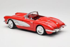 Chevrolet Corvette C1 Rood Motormax 1:18 73100TC Metaal — afbeelding 7 van 8