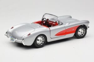 Chevrolet Corvette C1 Zilver Bburago 1:18 3034 Metaal — afbeelding 3 van 8