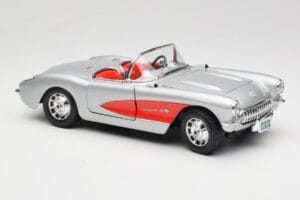 Chevrolet Corvette C1 Zilver Bburago 1:18 3034 Metaal — afbeelding 6 van 8