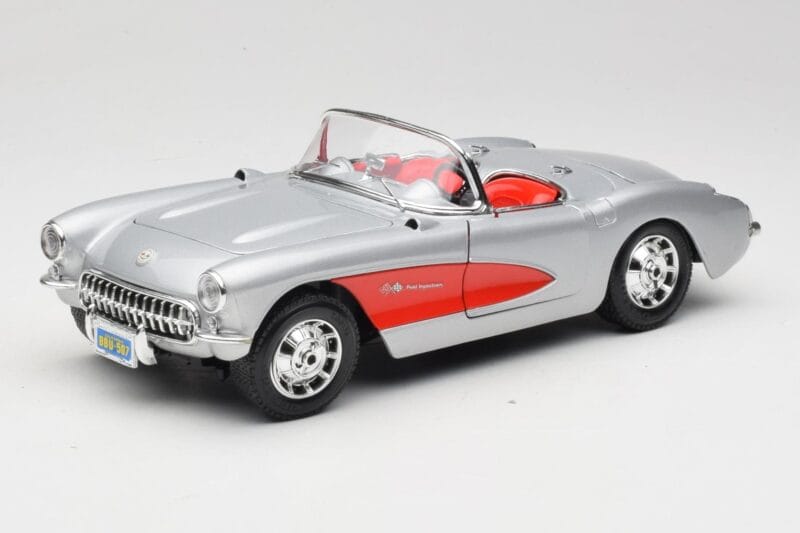 Chevrolet Corvette C1 Zilver Bburago 1:18 3034 Metaal