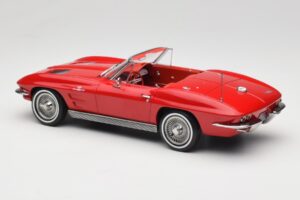 Chevrolet Corvette C2 Sting Ray Cabriolet Riverside Red Norev 1:18 189056 Metaal — afbeelding 5 van 6