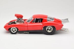 Chevrolet Corvette C3 Dragster Rood Hot Wheels 1:18 29226 Metaal — afbeelding 4 van 8