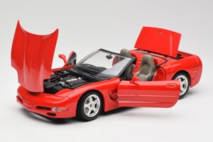 Chevrolet Corvette C5 Cabriolet Rood Bburago 1:18 3076 Metaal — afbeelding 2 van 8