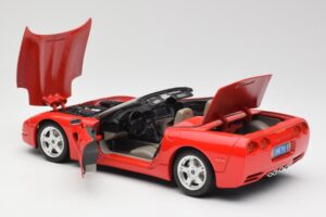 Chevrolet Corvette C5 Cabriolet Rood Bburago 1:18 3076 Metaal — afbeelding 5 van 8