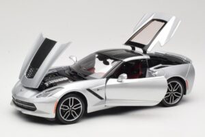 Chevrolet Corvette C7 Zilver Maisto 1:18 38132 Metaal — afbeelding 2 van 8