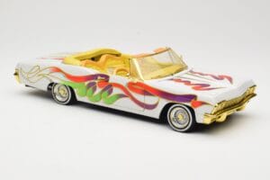 Chevrolet Impala Lowrider White Metallic Hot Wheels 1:18 27635 Metaal — afbeelding 6 van 8