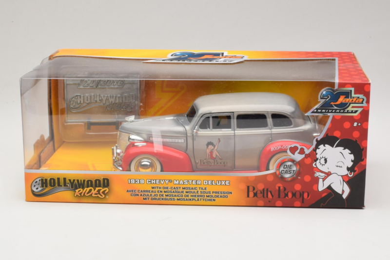 Chevrolet Master Deluxe Dark Silver Metallic Red Jada 1:24 253745012 Metaal