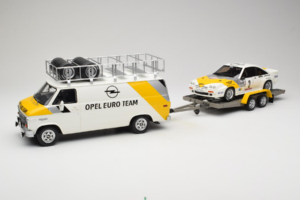 Opel Manta 400 Group B Rally Tour de Corse 1984 Met Chevrolet G30 Servicebus Otto 1:18 OT491 Hars — afbeelding 3 van 13