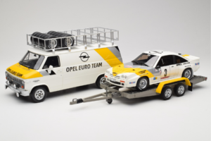 Opel Manta 400 Group B Rally Tour de Corse 1984 Met Chevrolet G30 Servicebus Otto 1:18 OT491 Hars