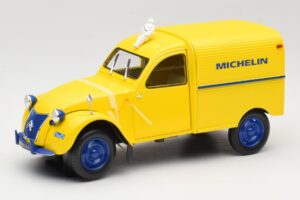 Citroen 2CV Fourgonnette Michelin Bibendum Norev 1:18 181502 Metaal