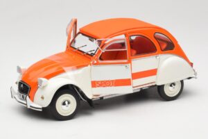 Citroen 2CV Spot Oranje & Wit Solido 1:18 421183600 Metaal — afbeelding 2 van 8