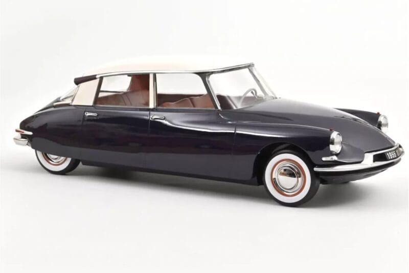 Citroen DS19 Paars & Champagne Norev 1:12 121579 Metaal