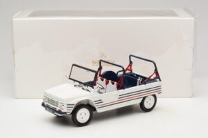 Citroen Mehari Blauw Wit Rood Norev 1:18 181805 Metaal — afbeelding 7 van 7