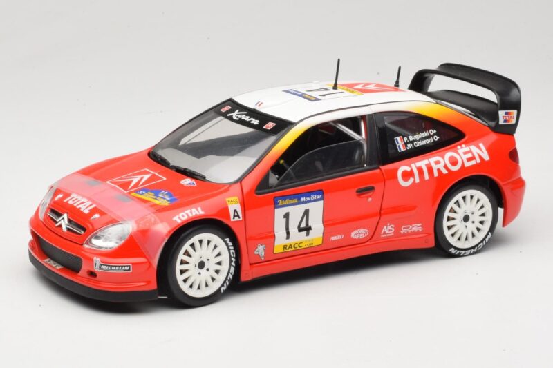 Citroen Xsara T4 WRC #14 P. Bugalski / J-P. Chiaroni WRC 2001 Solido 1:18 9021 Metaal