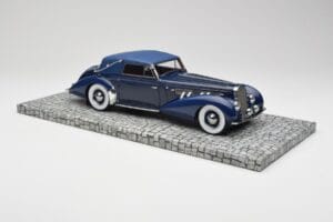 Delage D8-120 Cabriolet Two Tone Blauw Minichamps 1:18 107115132 Hars — afbeelding 4 van 6