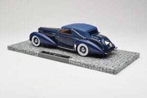 Delage D8-120 Cabriolet Two Tone Blauw Minichamps 1:18 107115132 Hars — afbeelding 5 van 6