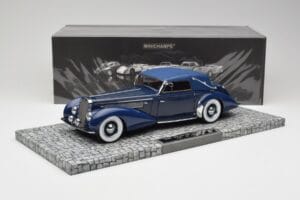 Delage D8-120 Cabriolet Two Tone Blauw Minichamps 1:18 107115132 Hars — afbeelding 6 van 6