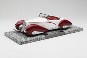 Delahaye Type 135 M Cabriolet Wit Rood Minichamps 1:18 107116161 Hars
