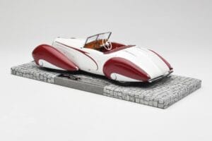Delahaye Type 135 M Cabriolet Wit Rood Minichamps 1:18 107116161 Hars — afbeelding 5 van 6