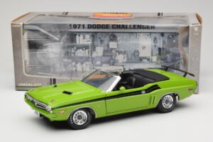 Dodge Challenger Cabriolet Groen Greenlight 1:18 12803-06G Metaal — afbeelding 8 van 8