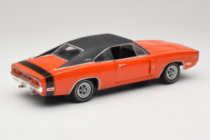 Dodge Charger R/T Oranje & Zwart American Muscle 1:18 39314 Metaal — afbeelding 3 van 8