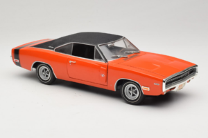 Dodge Charger R/T Oranje & Zwart American Muscle 1:18 39314 Metaal — afbeelding 6 van 8