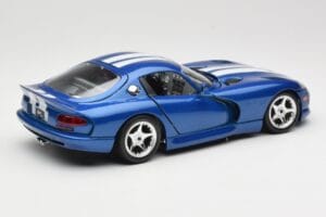 Dodge Viper GTS SR II Blauw met Witte Strepen Bburago 1:18 3330 Metaal — afbeelding 3 van 8